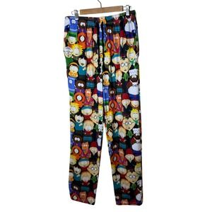 South Park Pajama Sleep Pants Men Large Elastic Waist All Over Print Cartman